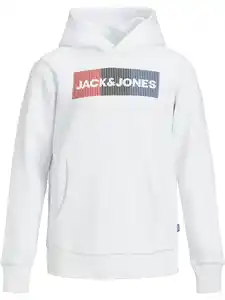 Jack&Jones Junior JJECORP LOGO SWEAT HO Hoodie Weiß