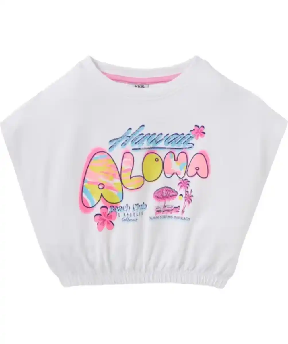 Bild 1 von T-Shirt mit Oversize-Schultern, weiß