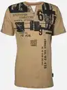 Bild 1 von Herren Henleyshirt mit Print Beige