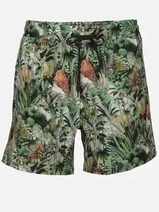 Herren Badehose mit Print Grün