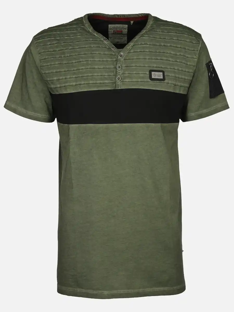 Bild 1 von Herren Henleyshirt im Used Look Oliv