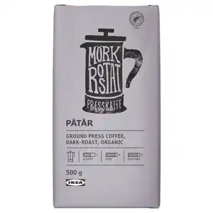 PÅTÅR Kaffee f Kaffeezubereiter, gemahlen, dunkle Röstung biologisch/Rainforest Alliance Certified, 500 g