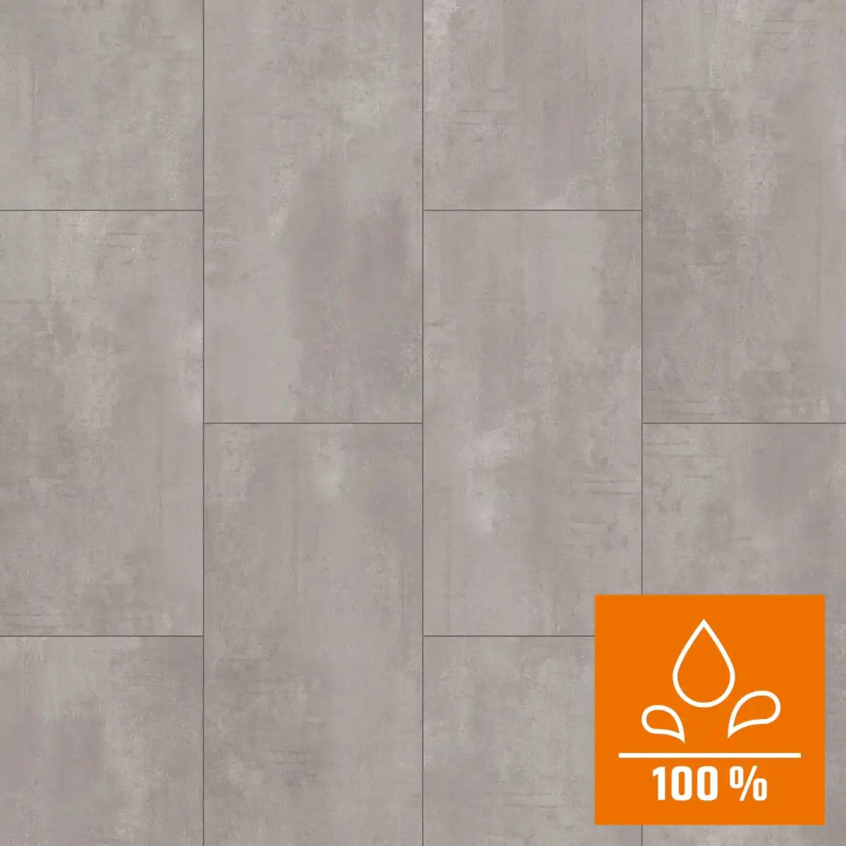 Bild 1 von Excellent Plus Fliese Laminat 8 mm Wasserfest Ocean Beton Perlgrau