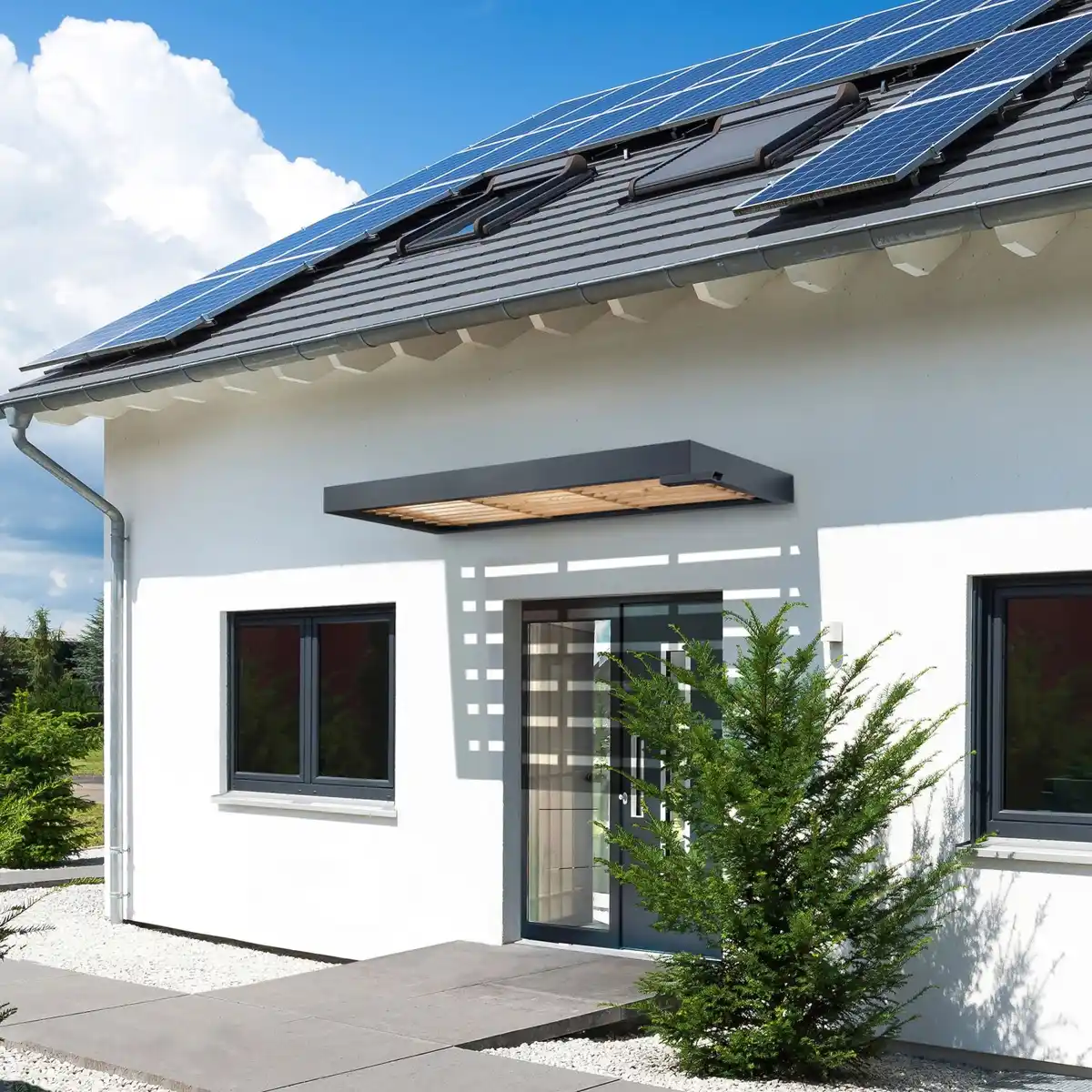 Bild 2 von Gutta Vordach BS Timber-Line Echtholz Acrylglas rechteckig 200 cm