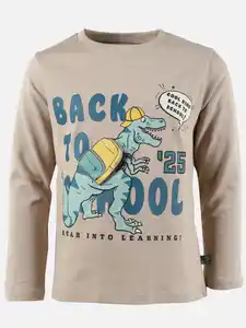 Jungen Longsleeve mit Dinomotiv Braun