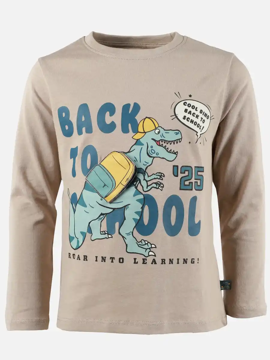 Bild 1 von Jungen Longsleeve mit Dinomotiv Braun