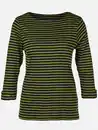 Bild 1 von Damen Streifenshirt mit 7/8 Ärmeln Grün
