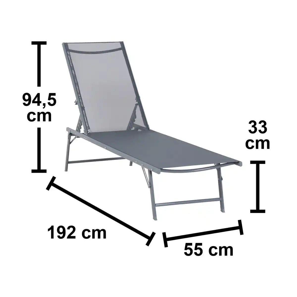 Bild 4 von Sonnenliege Casma Stahl Polyester Grau