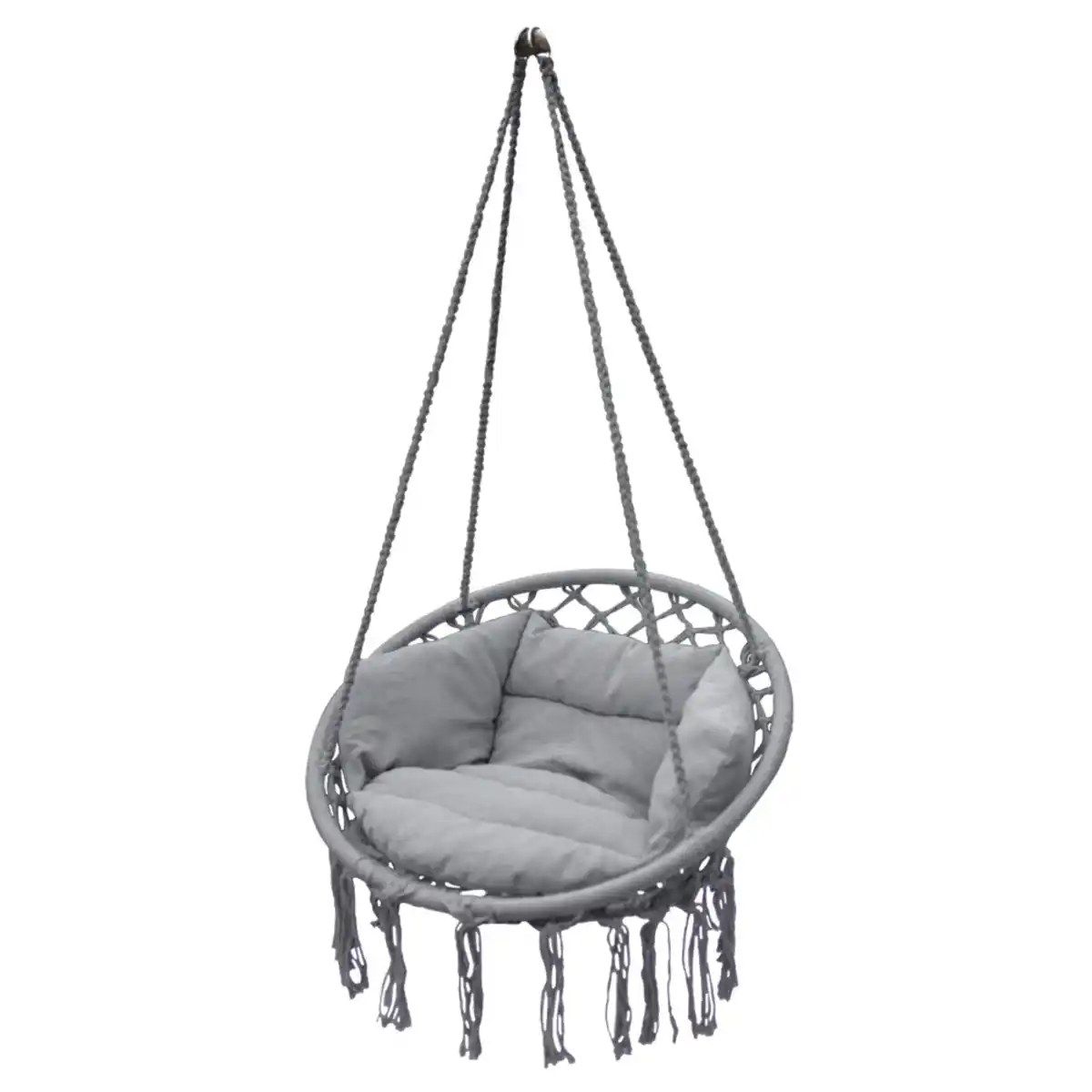 Bild 1 von Schaukel-Hängesessel in Hellgrau & Beige inklusive Befestigungsmaterial