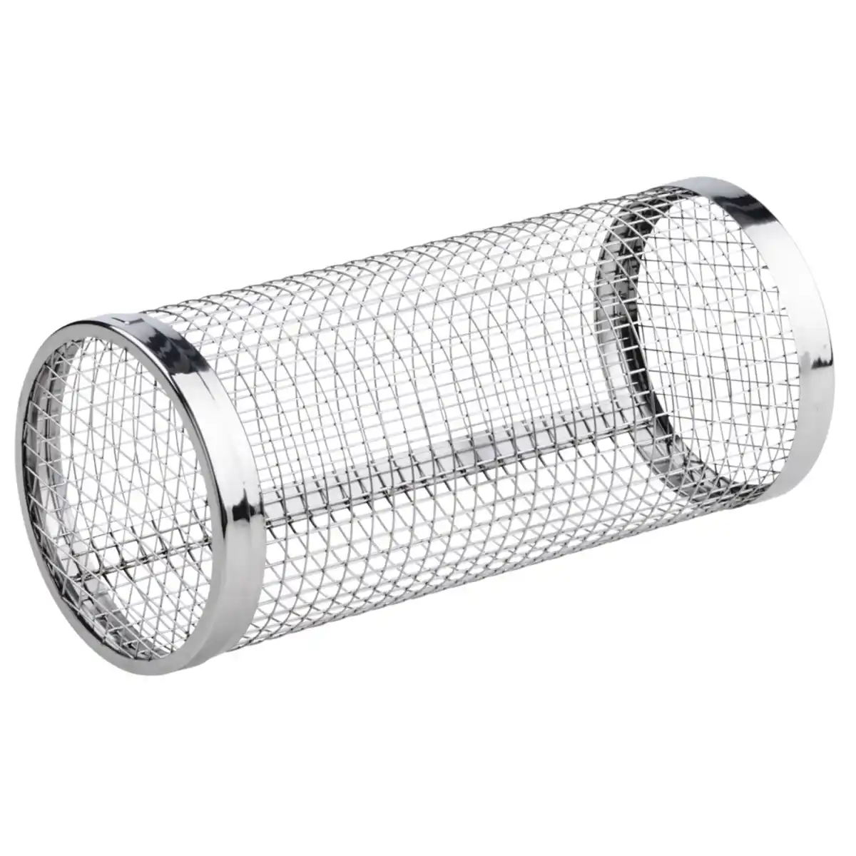 Bild 1 von Grillkorb rollbar aus Edelstahl mit Haken 20 x 9 cm