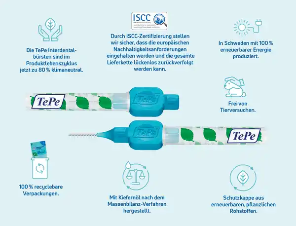 Bild 4 von TePe Interdentalbürsten Blau, ISO 3, 0,6 mm, 8 Stück