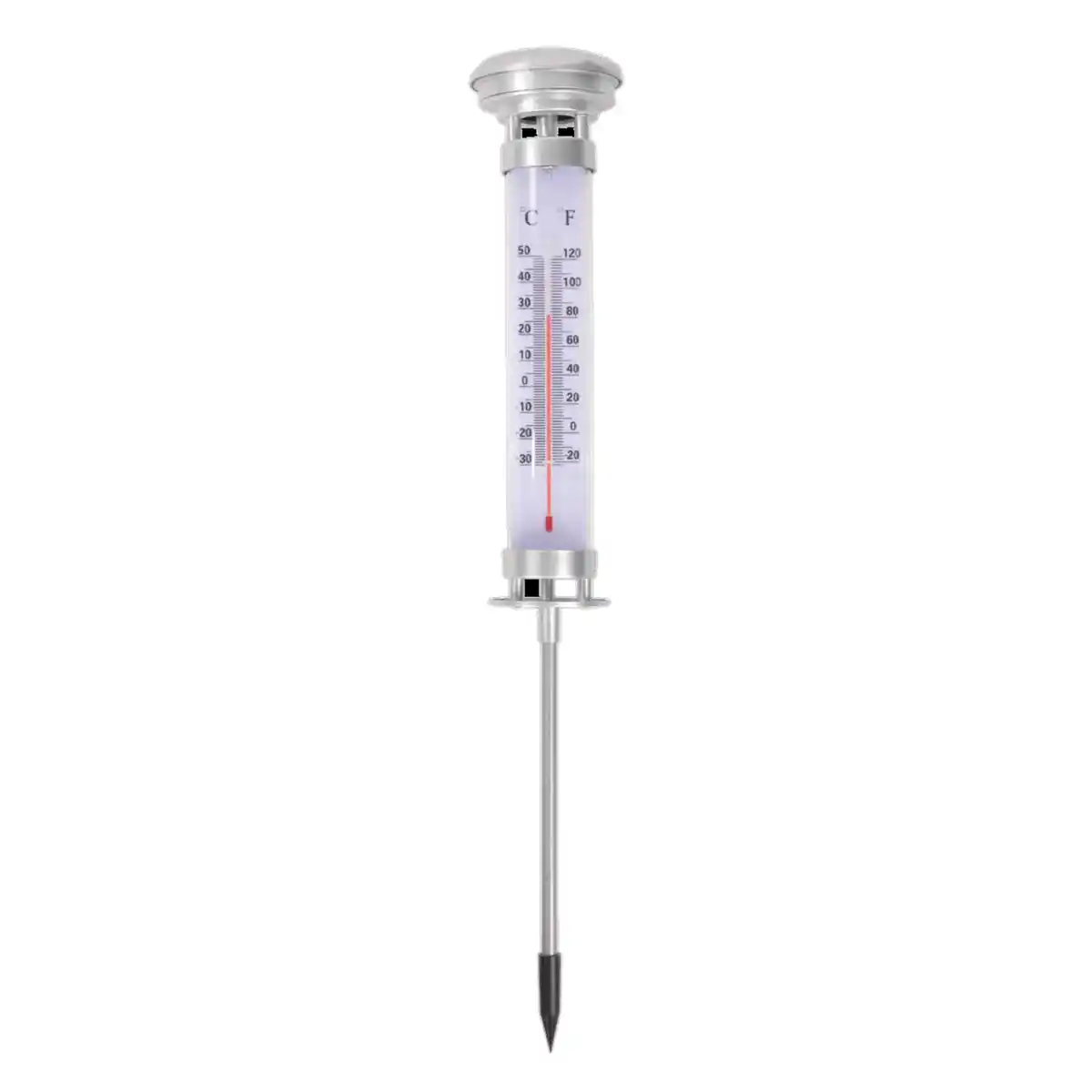 Bild 1 von toom Solar-Thermometer silbern 9 x 58 cm
