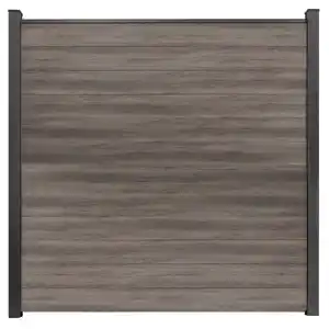 GroJa Steckzaun 'BasicLine' schmal Stecksystem Eichefarben dunkel 180 x 180 cm