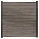 Bild 1 von GroJa Steckzaun 'BasicLine' schmal Stecksystem Eichefarben dunkel 180 x 180 cm