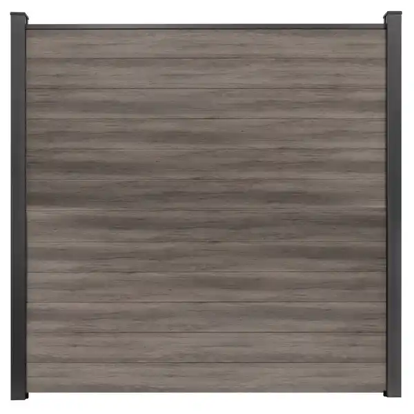 Bild 1 von GroJa Steckzaun 'BasicLine' schmal Stecksystem Eichefarben dunkel 180 x 180 cm