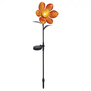 toom LED-Solarleuchte 'Blüte' orange 71 cm