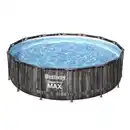 Bild 1 von Bestway Aufstellpool 'Steel Pro MAX' Komplett-Set, grau rund Ø 427 x 107 cm