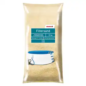 toom Filtersand für Sandfilteranlagen, Körnung 0,7 - 1,2 mm, 25 kg