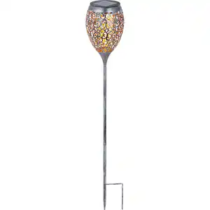 toom Solarfackel silbern/gold Ø 12,5 x 75,5 cm