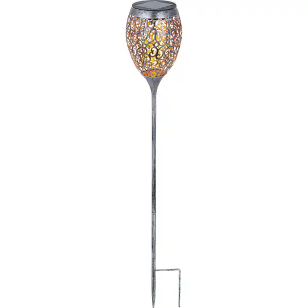 Bild 1 von toom Solarfackel silbern/gold Ø 12,5 x 75,5 cm