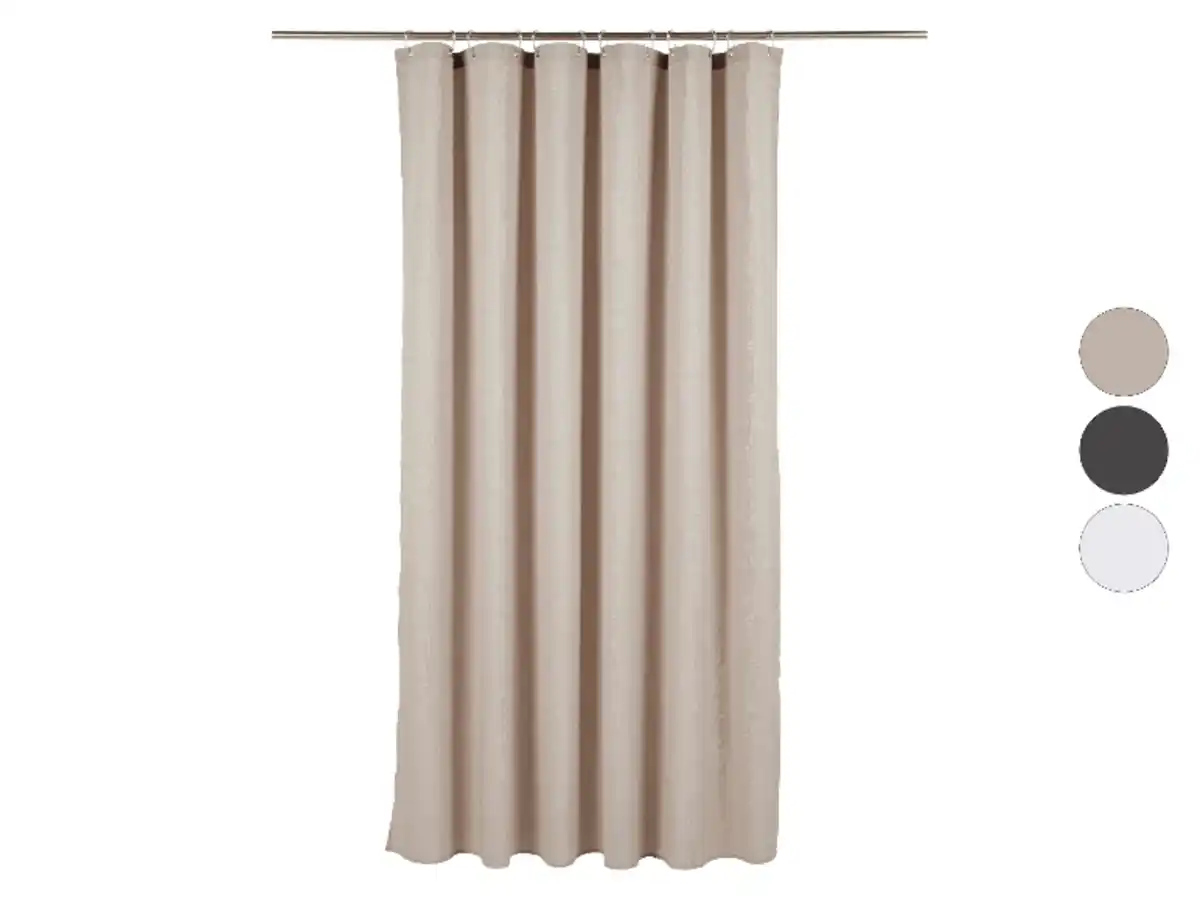 Bild 1 von LIVARNO home Seersucker-Duschvorhang, 180 x 200 cm