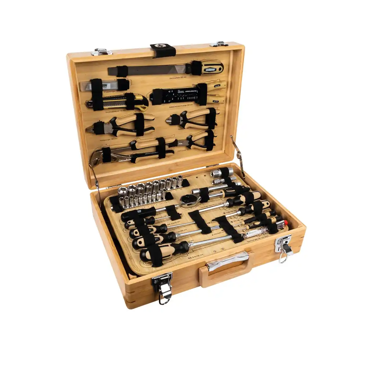 Bild 1 von Werkzeugkoffer, 108 teilig, Bambus