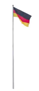 Fahnenmast Alu 4tlg. ca. 6,2m mit Fahne 150x90cm