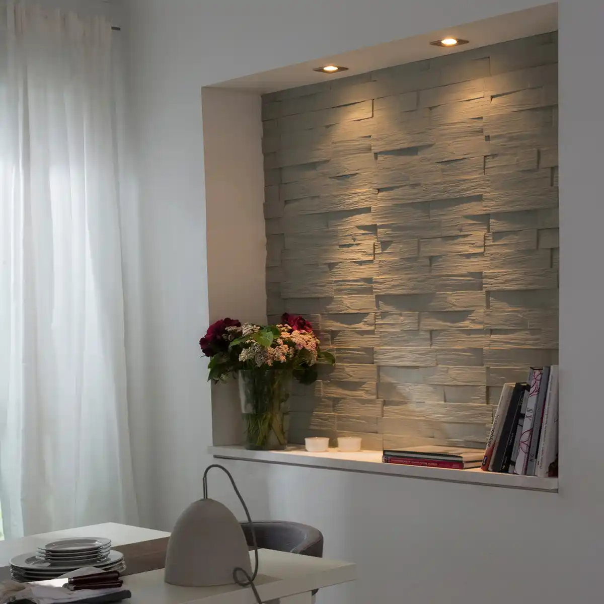 Bild 2 von DECOSA Dekorstein »Wood«, BxL: 50 x 23,5 cm, weiß