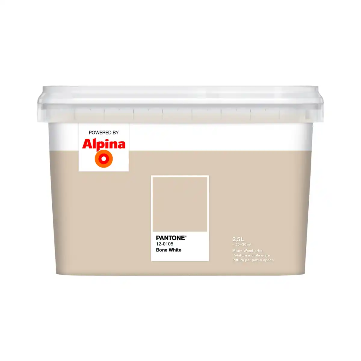 Bild 1 von ALPINA Wandfarbe »PANTONE«, Bone White, matt, 2,5 l