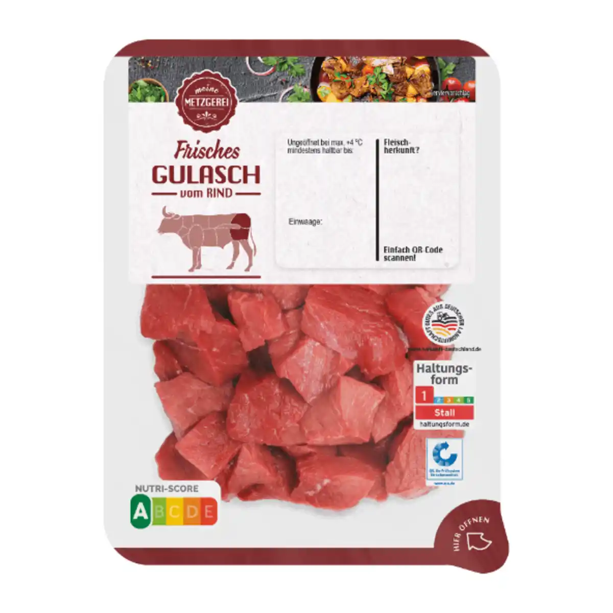 Bild 2 von MEINE METZGEREI Rindergulasch 500g