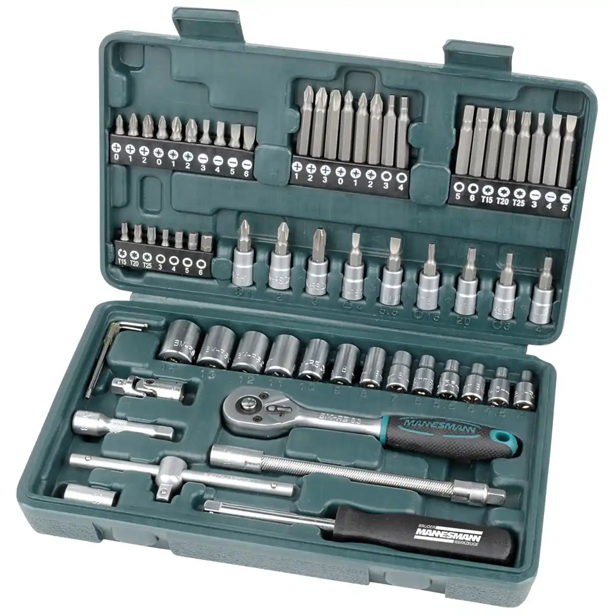 Bild 3 von BRÜDER MANNESMANN Steckschlüsselkasten, 65-teilig, Schlüsselgröße: 4 – 14 mm