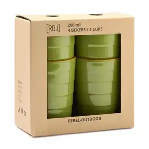 Becher, 4er Set, 200 ml, Melanin, grĂĽn