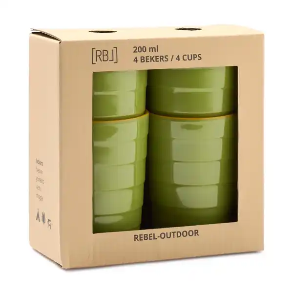 Bild 1 von Becher, 4er Set, 200 ml, Melanin, grün