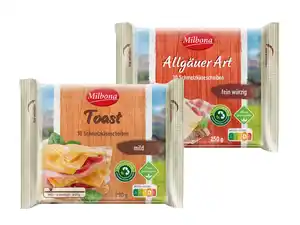 Milbona Schmelzkäsescheiben,  250 g