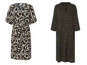 esmara® Damen Kleid, mit Crêpe-Struktur