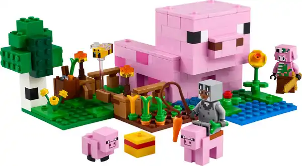 Bild 2 von LEGO Minecraft 21268 Das Babyschwein-Haus