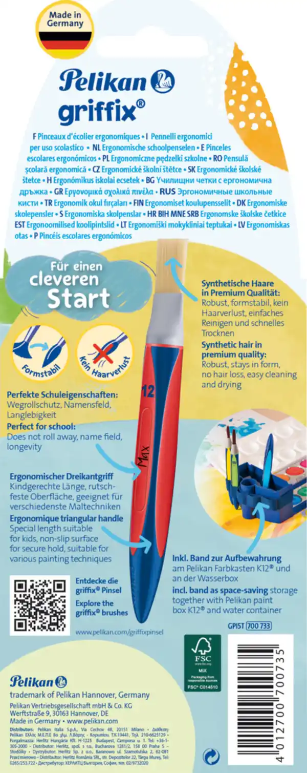 Bild 2 von Pelikan 5er Pack Griffix Ergonomische Schulpinsel