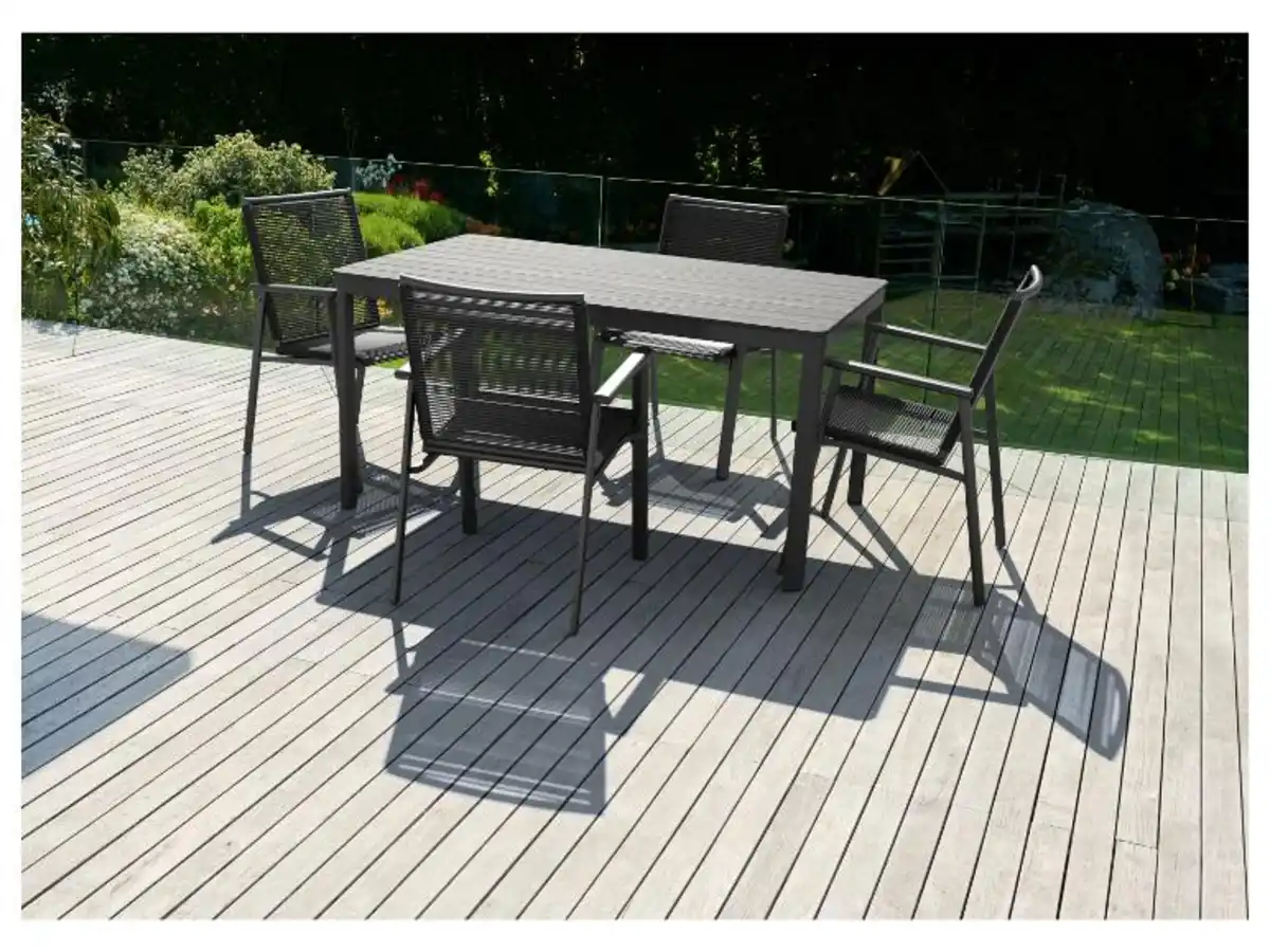 Bild 2 von LIVARNO home Alu-Gartenstuhl »Miami«, im Rope-Design, anthrazit