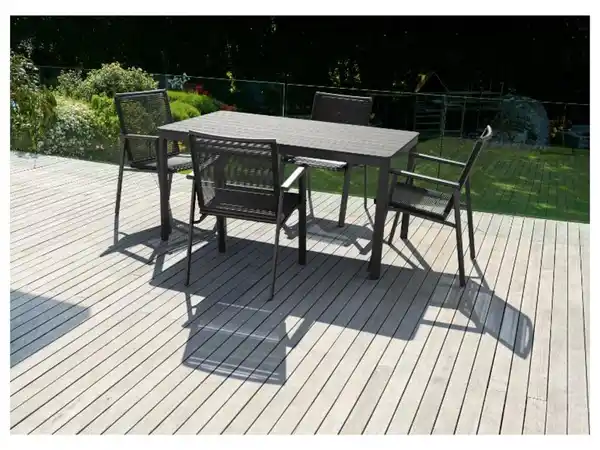 Bild 2 von LIVARNO home Alu-Gartenstuhl »Miami«, im Rope-Design, anthrazit