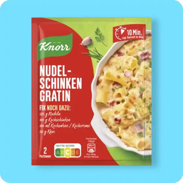 Bild 1 von KNORR®  Fix, Nudel-Schinken-Gratin
