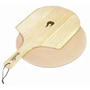 CHAR-BROIL Pizzastein-Set, Steingut/Holz, für Grills