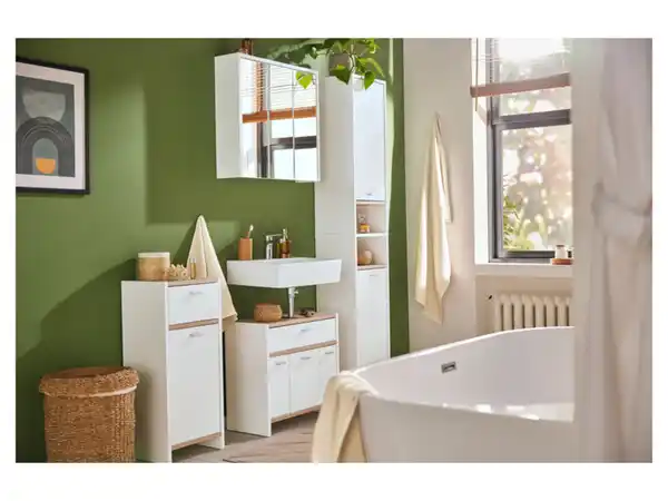 Bild 3 von LIVARNO home Bad-Seitenschrank, höhenverstellbarer Einlegeboden