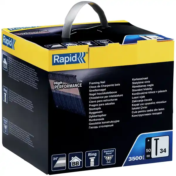 Bild 1 von RAPID Tackernägel, 90 mm, Nägeltyp 34, 2000 Stück, Kartonbox