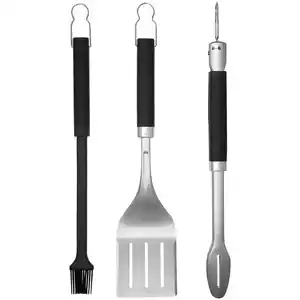 WEBER Grillbesteck-Set »Precision«, edelstahlfarben/schwarz, für Grillen