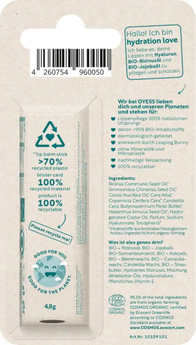 Bild 2 von OYESS Lippenbalsam Hydration Love, 4,5 g