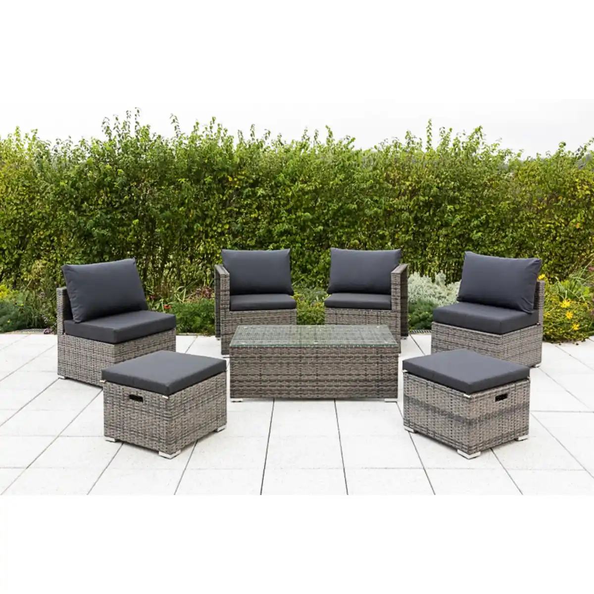 Bild 2 von MERXX Gartenmöbelset »Agira«, 4 Sitzplätze, Stahl/Kunststoff, inkl. Auflagen