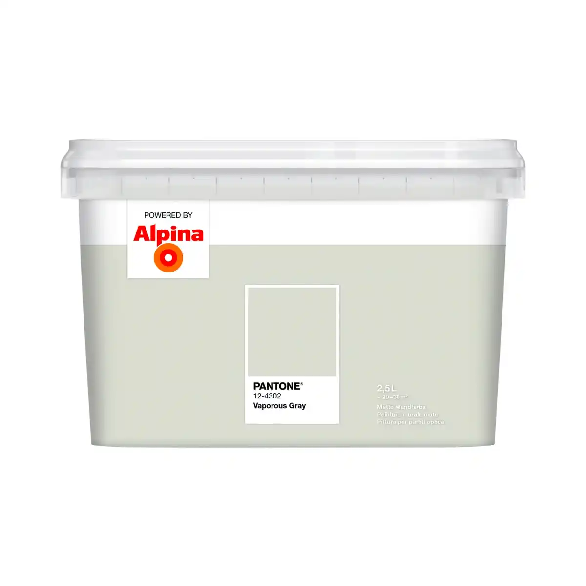 Bild 1 von ALPINA Wandfarbe »PANTONE«, Vaporous Gray, matt, 2,5 l