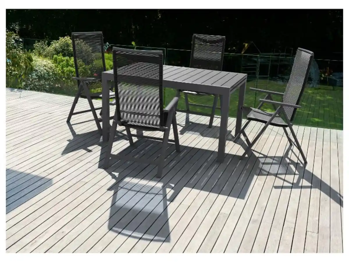 Bild 3 von LIVARNO home Alu-Hochlehner »Miami«, 2 Stück, im Rope-Design, anthrazit