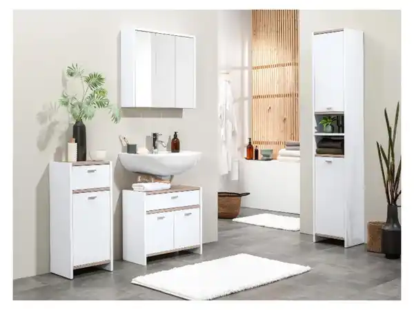 Bild 2 von LIVARNO home Waschbeckenunterschrank weiß