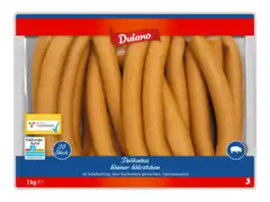 Dulano Delikatess Wiener Würstchen,  1 kg